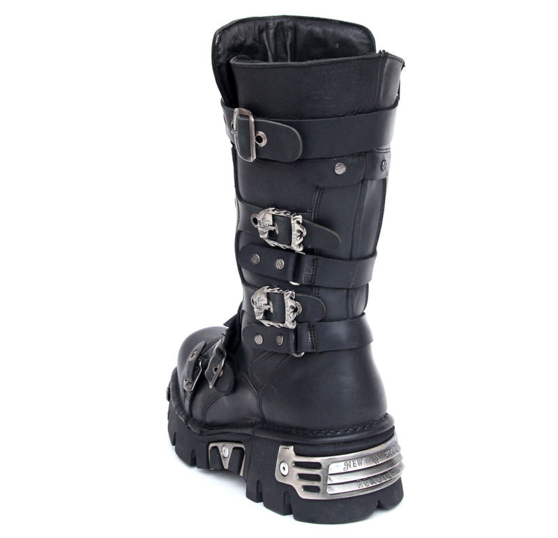 NEW ROCK BIKER STIEFEL BLACK REACTOR - SCHWARZ - M-1020-S2 37