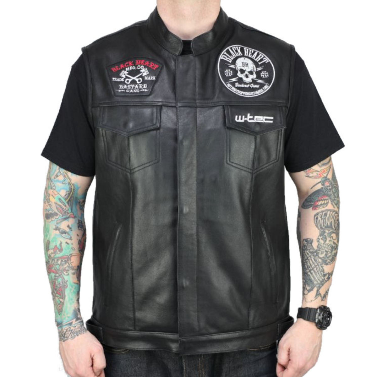 Weste - W-TEC SKULL - BLACK HEART 3XL