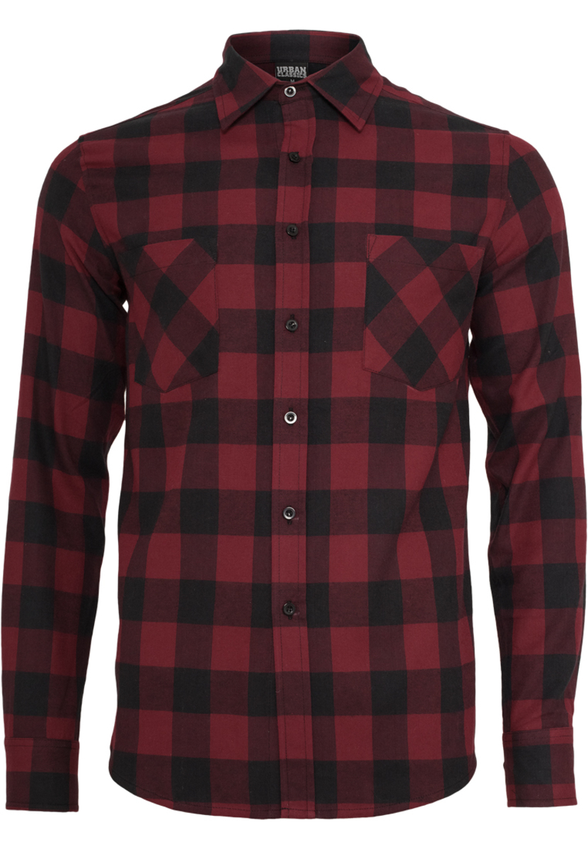 Herren Langarmhemd URBAN CLASSICS - Checked Flanell 5XL