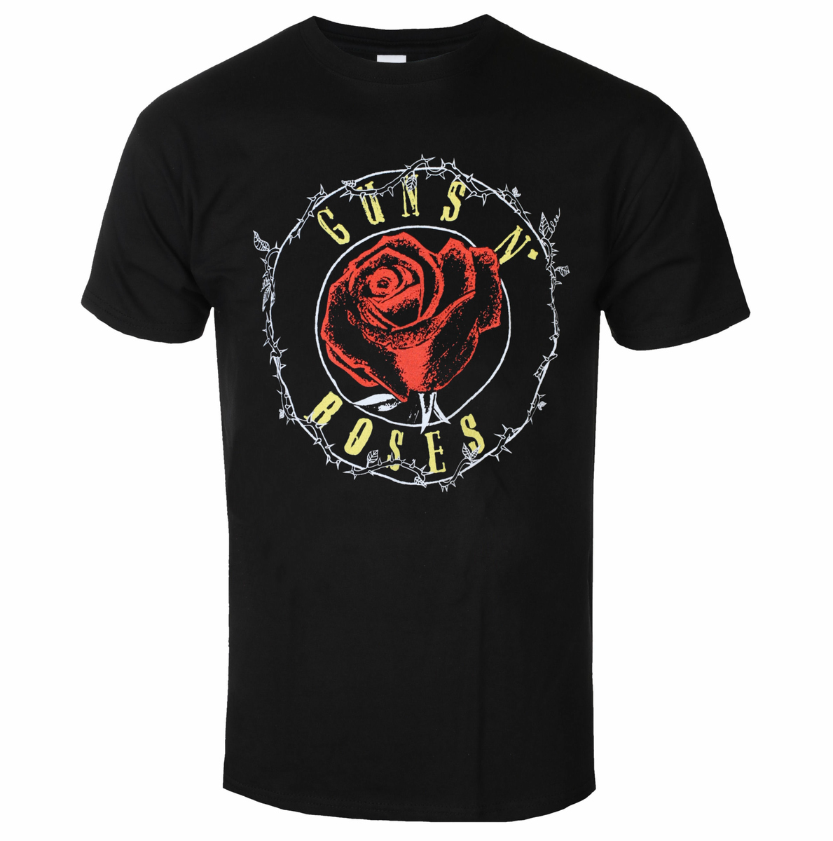 Herren T-Shirt Guns N' Roses - Rose Circle Paradise City - SCHWARZ - ROCK OFF S