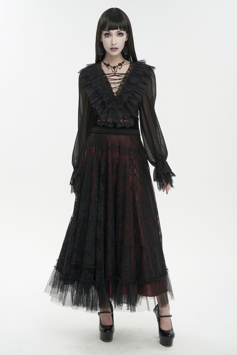 Damen Bluse DEVIL FASHION - Gothic Daily Life M