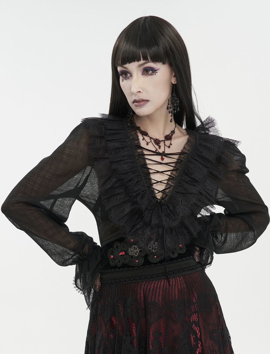 Damen Bluse DEVIL FASHION - Gothic Daily Life M